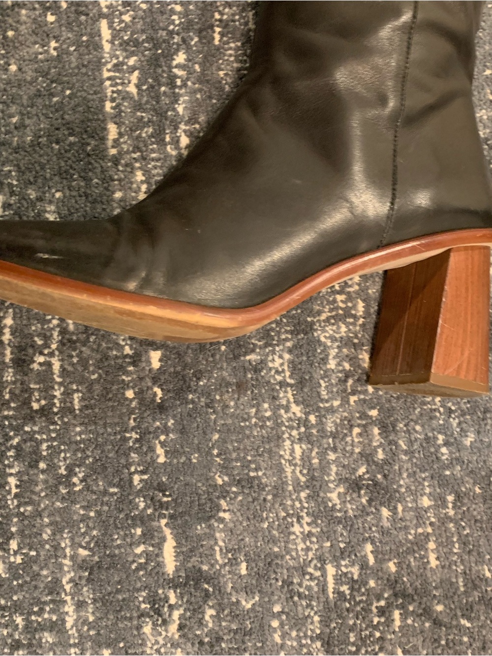 ALOHAS East Black Leather Boots, comfortable heels - Picture 9 of 12